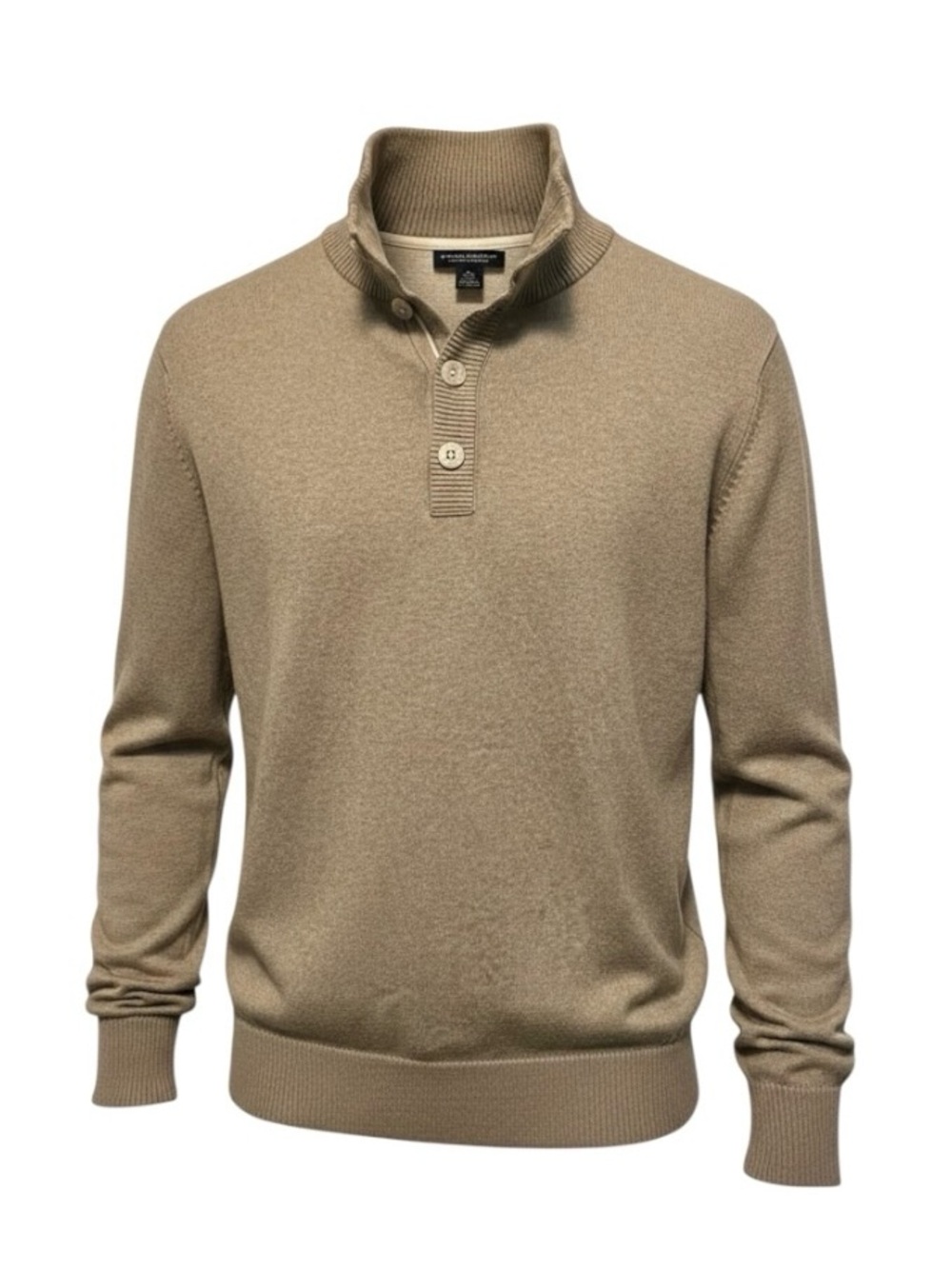 Banana Republic Cotton Cashmere Mock Neck Button Sweater Men's Large